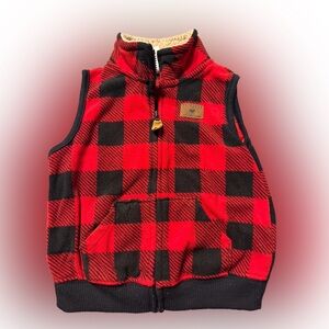 Carter's Red and Black Checkered Kids Vest